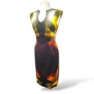 *New* BLACK HALO Abstract Print Midi Dress: Sz 8